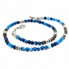 Miami: Halskette mit blauen Achat-Obsidian-Steinen