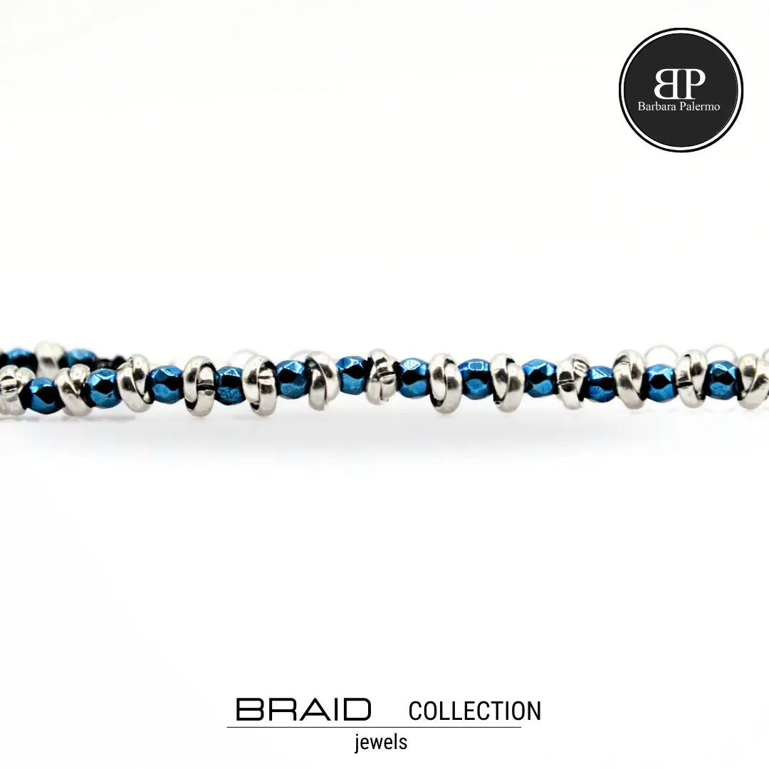 Collana Braid blu lucida - Raffinatezza Senza Compromessi