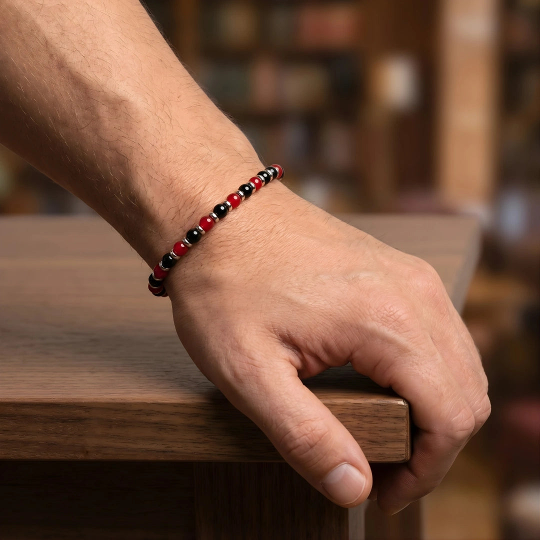 Steine: mehrfarbiges Hartsteinarmband