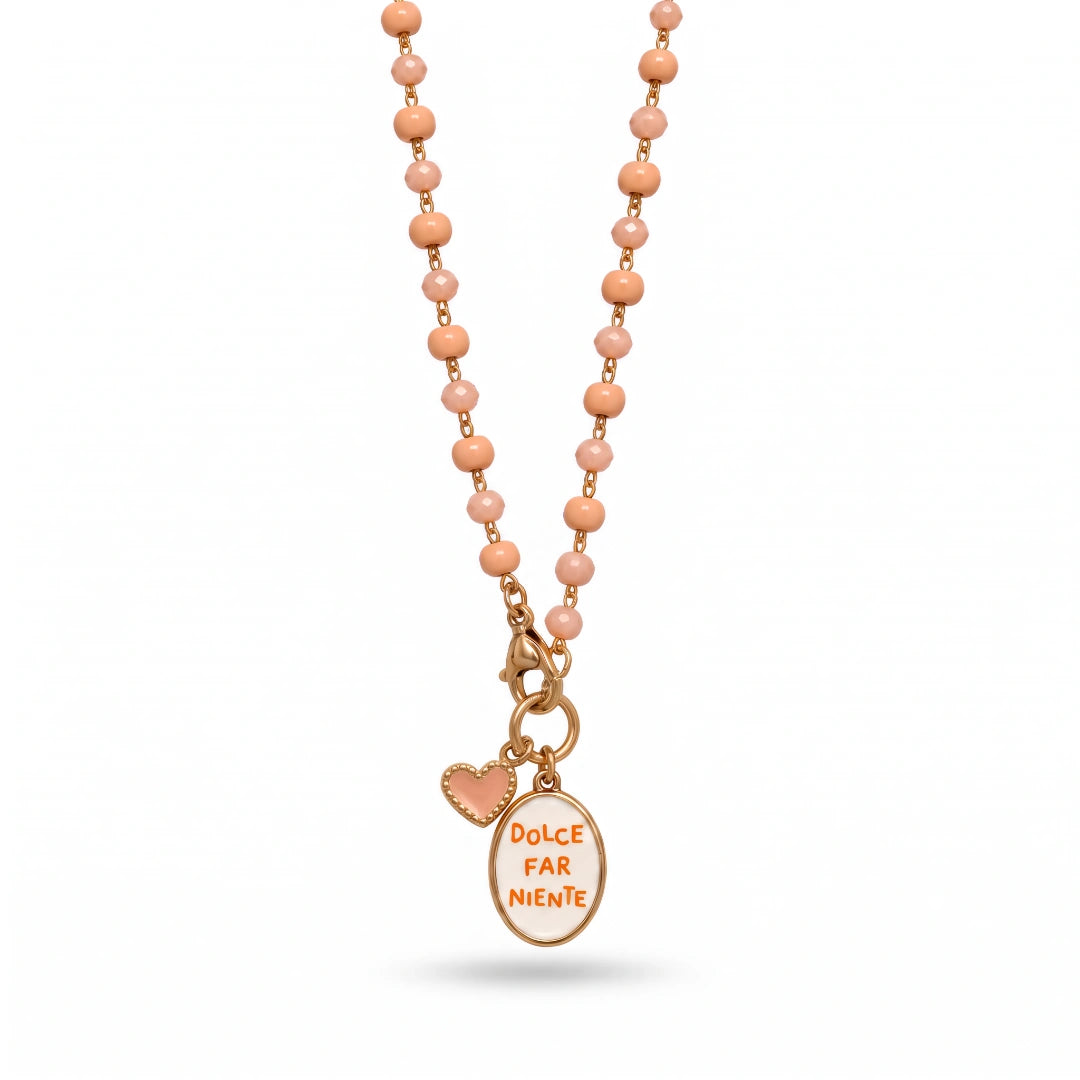 Collana Favola Dolce Far Niente con Cristalli Oro