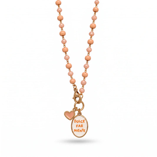 Collana Favola Dolce Far Niente con Cristalli Oro