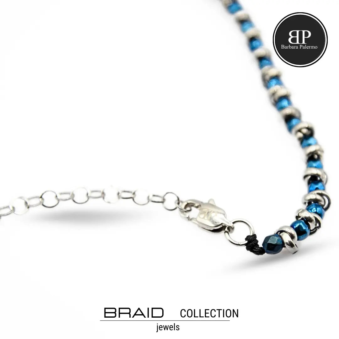 Collana Braid blu lucida - Raffinatezza Senza Compromessi