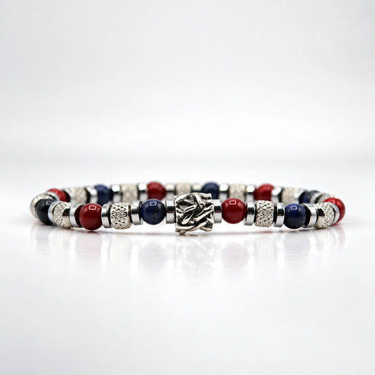 Lila Tigerauge-Armband PASSION mit Silberanschlüssen