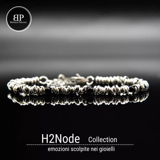 Bracciale H2Node - Onice Nera: Eleganza Pura