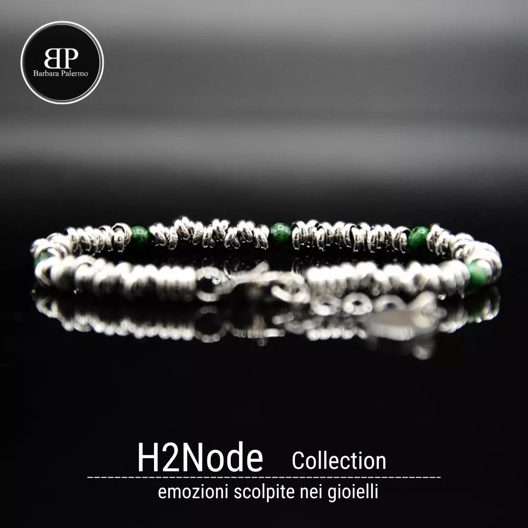 H2Node Bracelet with Green Jasper