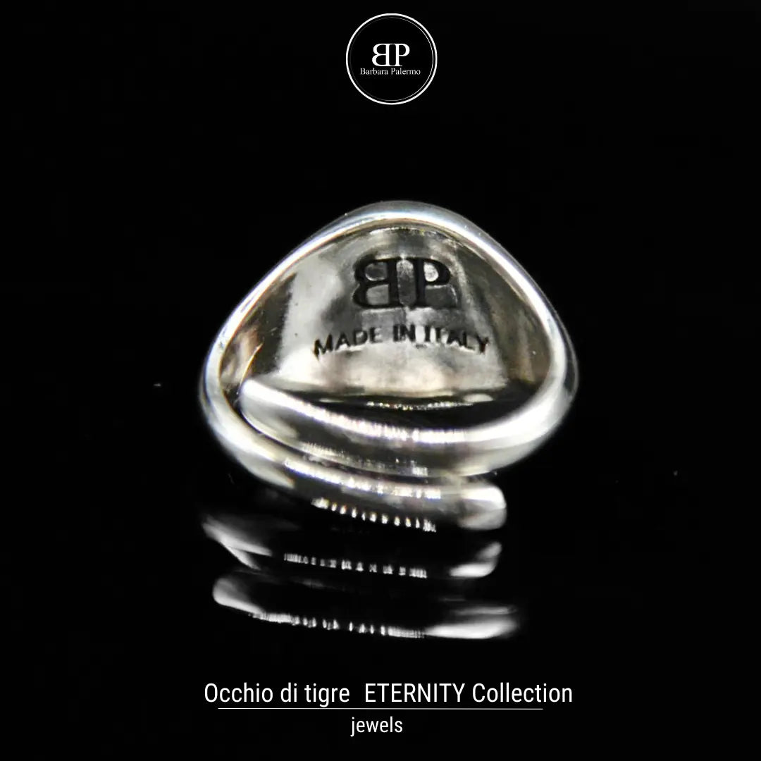 Anello Eternity con Pietra Occhio di Tigre – Potenza e Stile