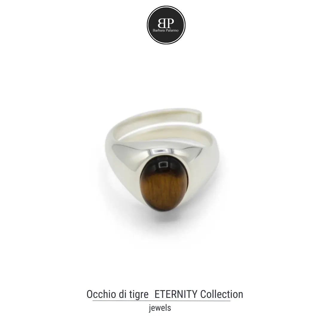 Anello Eternity con Pietra Occhio di Tigre – Potenza e Stile