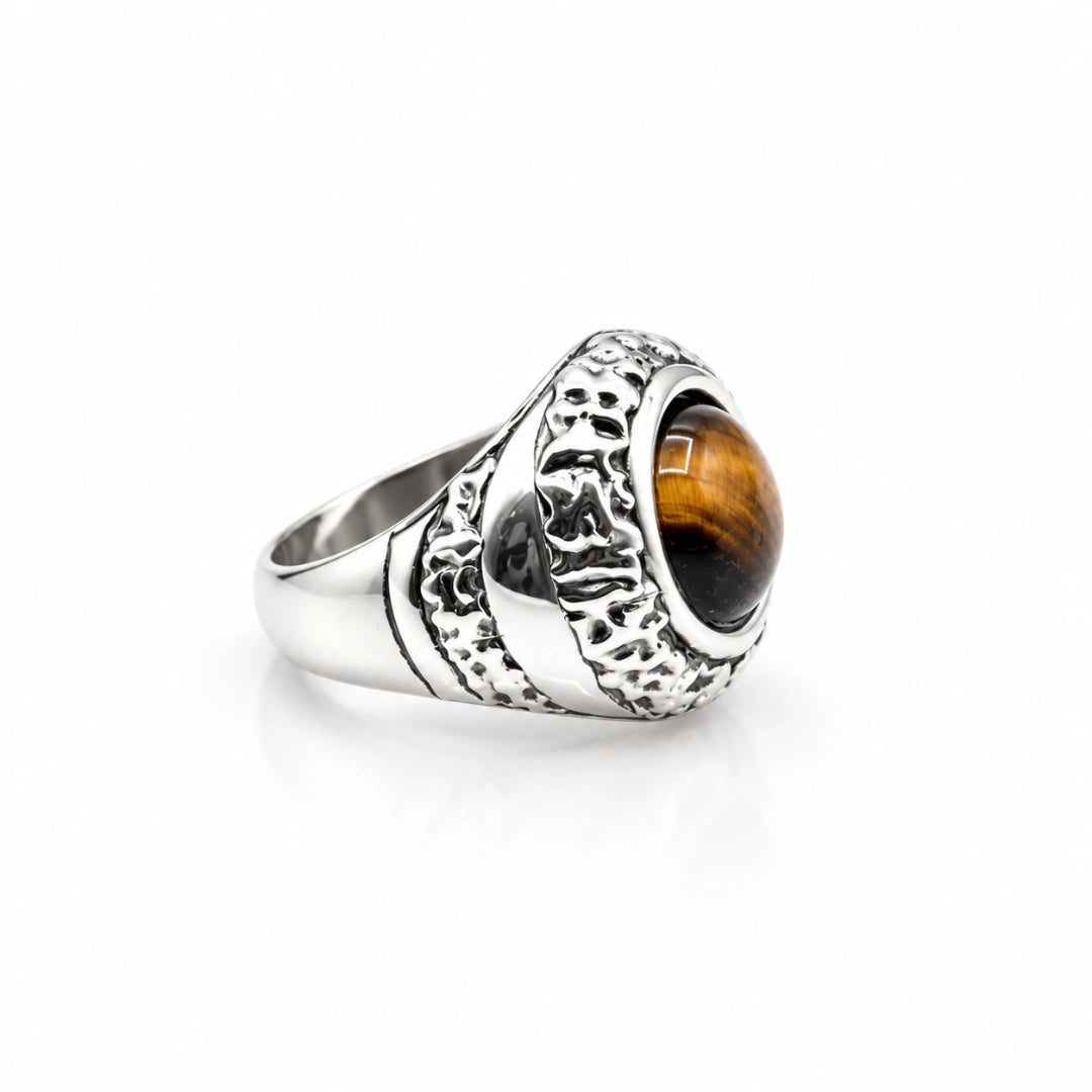 Anello Ocean occhio di tigre Aurum