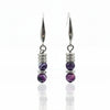 Orecchini Agata Fuxia Sfaccettata e Acciaio 316L