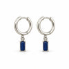 Orecchini NÉA Cerchio con Zirconia Blu in Acciaio 316L