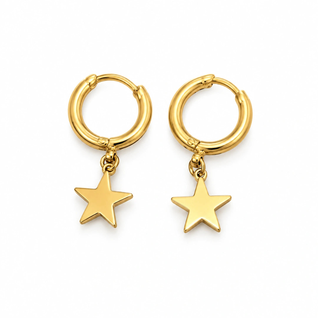 Orecchini NÉA Stella Gold in Acciaio Oro