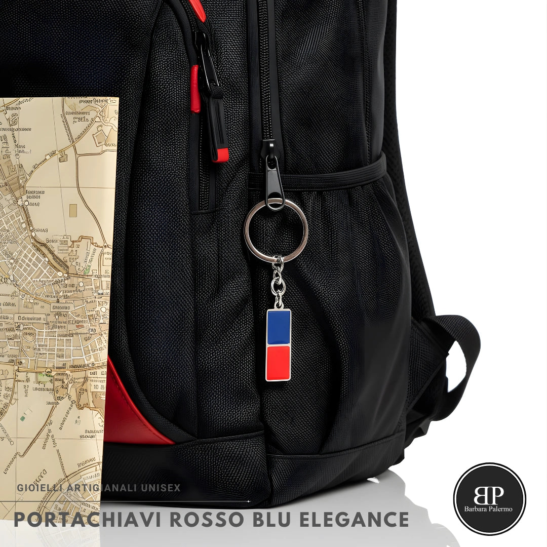 Portachiavi Rosso Blu Elegance