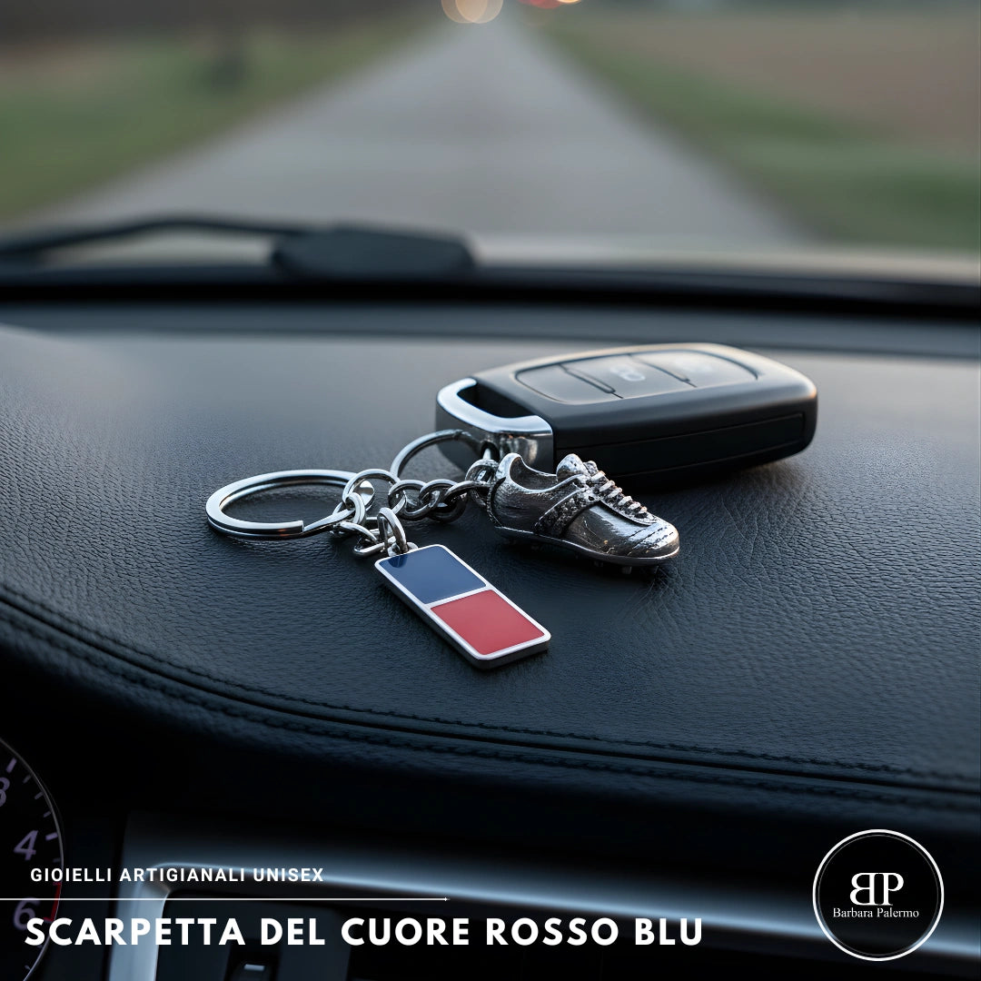 Scarpetta del Cuore Rosso Blu