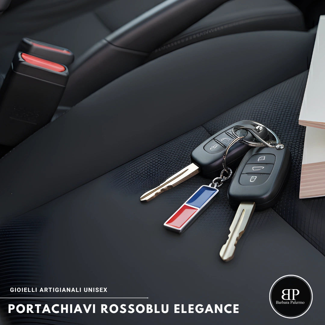 Portachiavi Rosso Blu Elegance