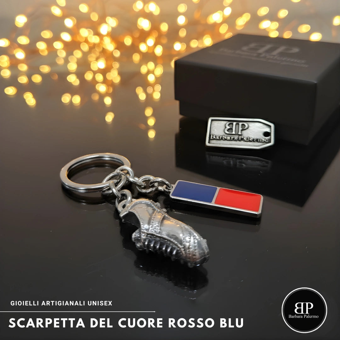 Scarpetta del Cuore Rosso Blu