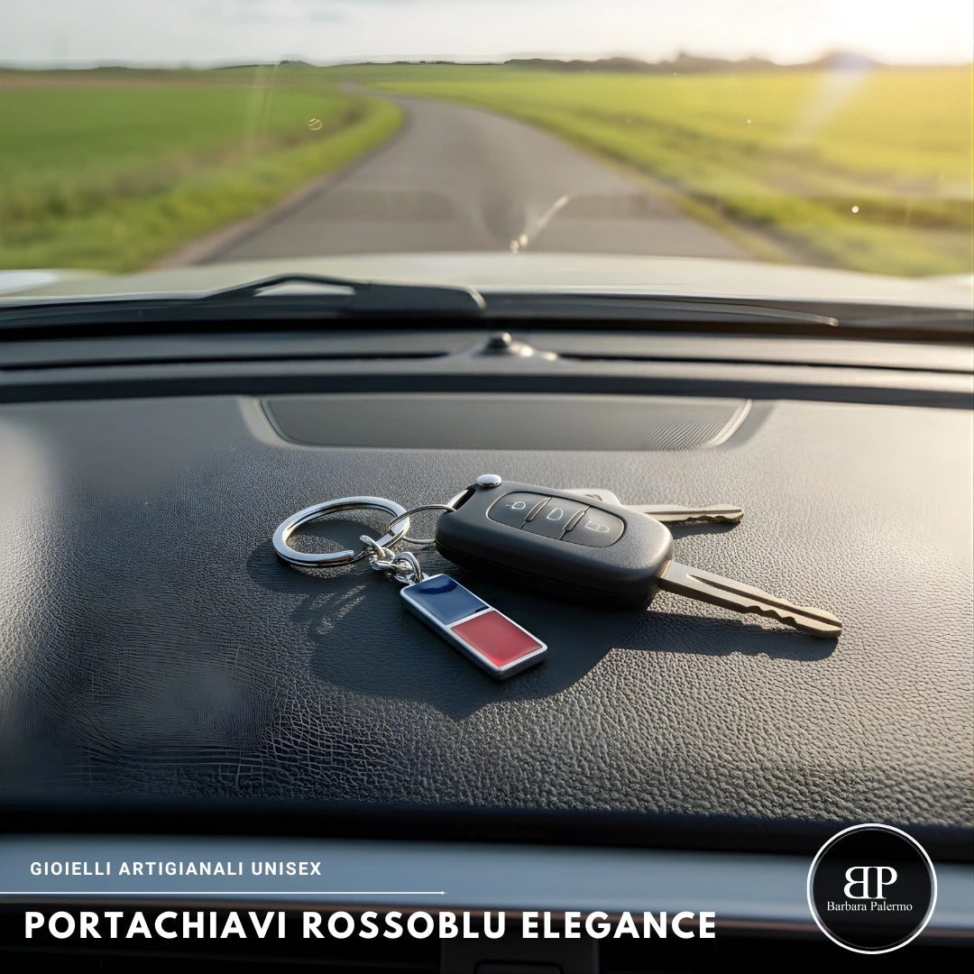 Portachiavi Rosso Blu Elegance