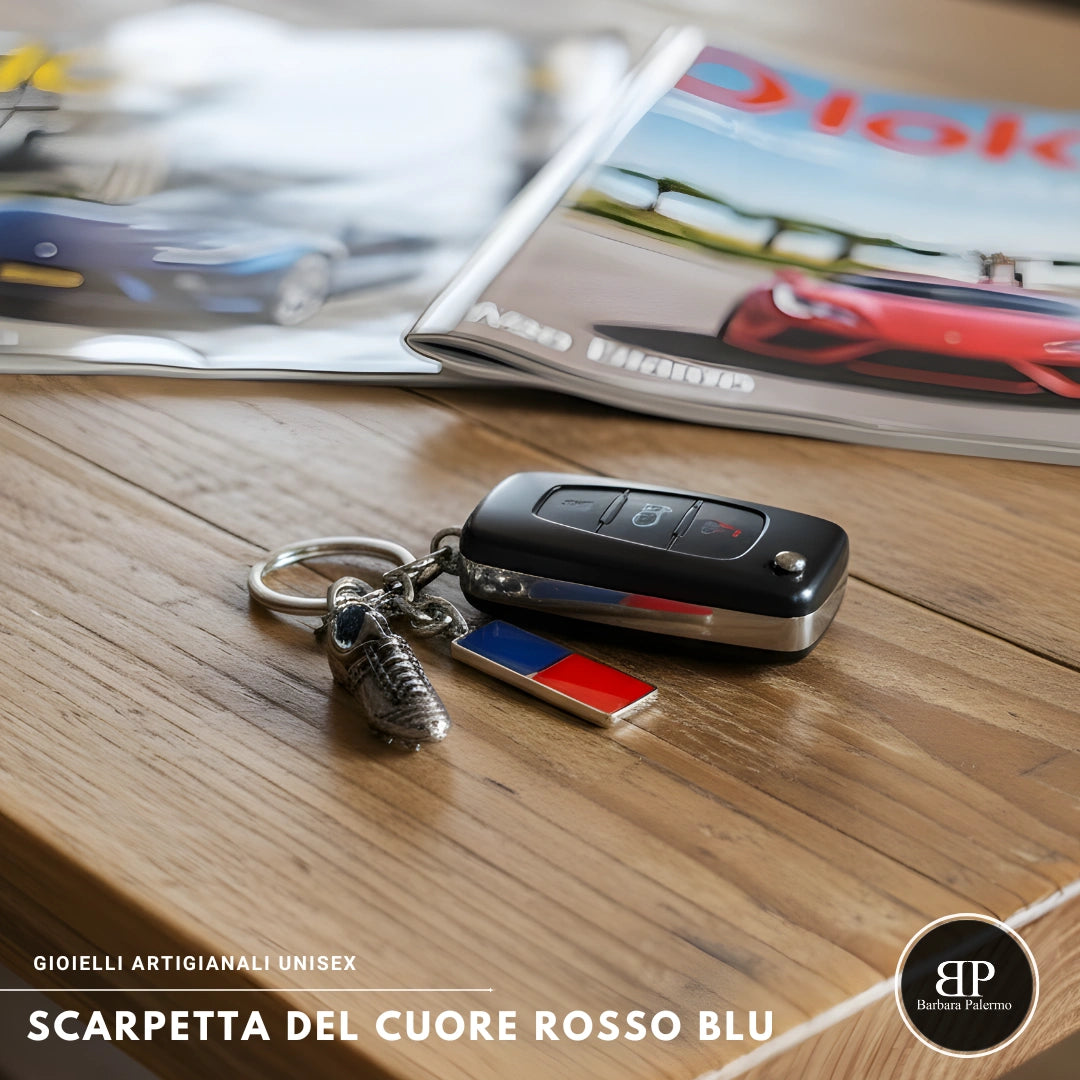 Scarpetta del Cuore Rosso Blu