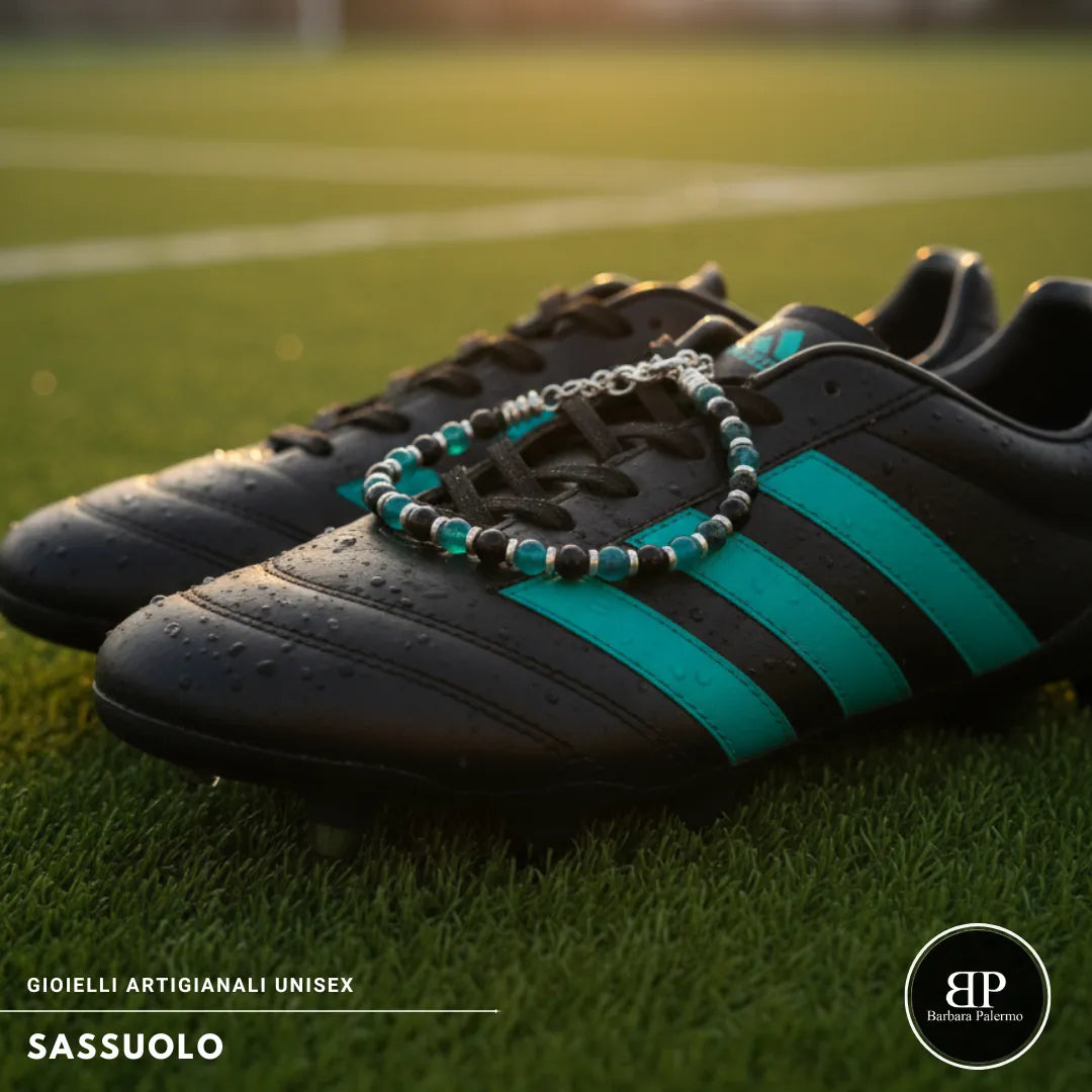 Sassuolo Armband – Schwarzer Onyx und grüner Achat