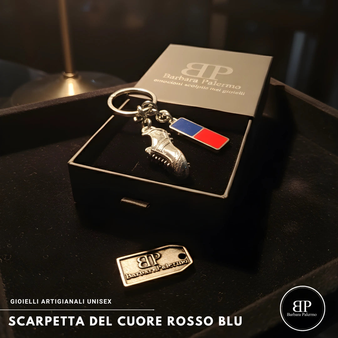 Scarpetta del Cuore Rosso Blu