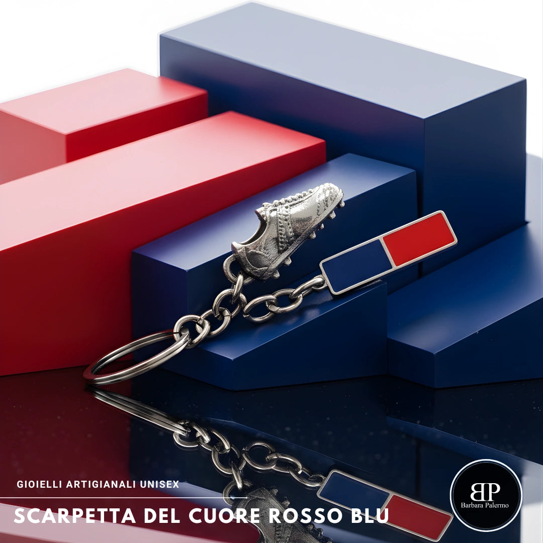 Scarpetta del Cuore Rosso Blu