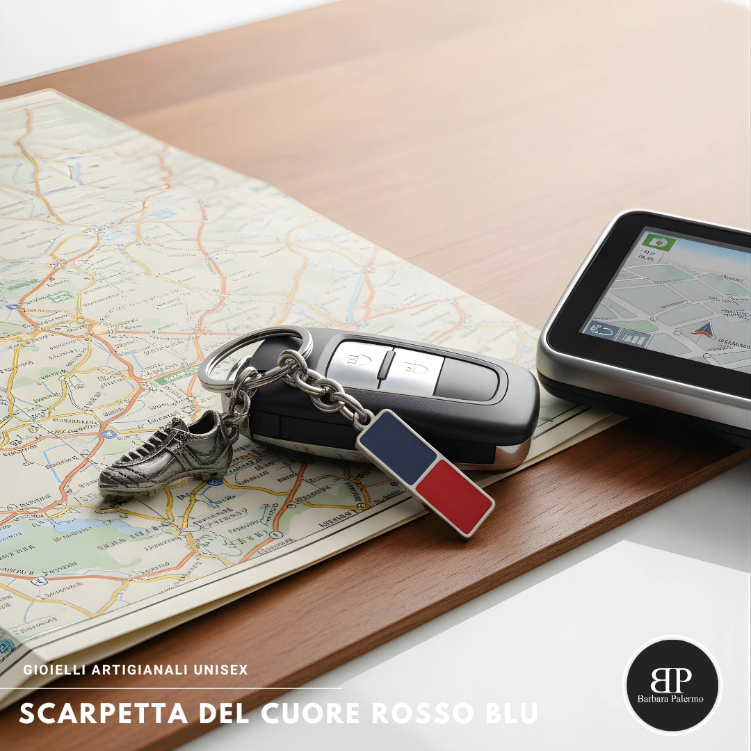 Scarpetta del Cuore Rosso Blu