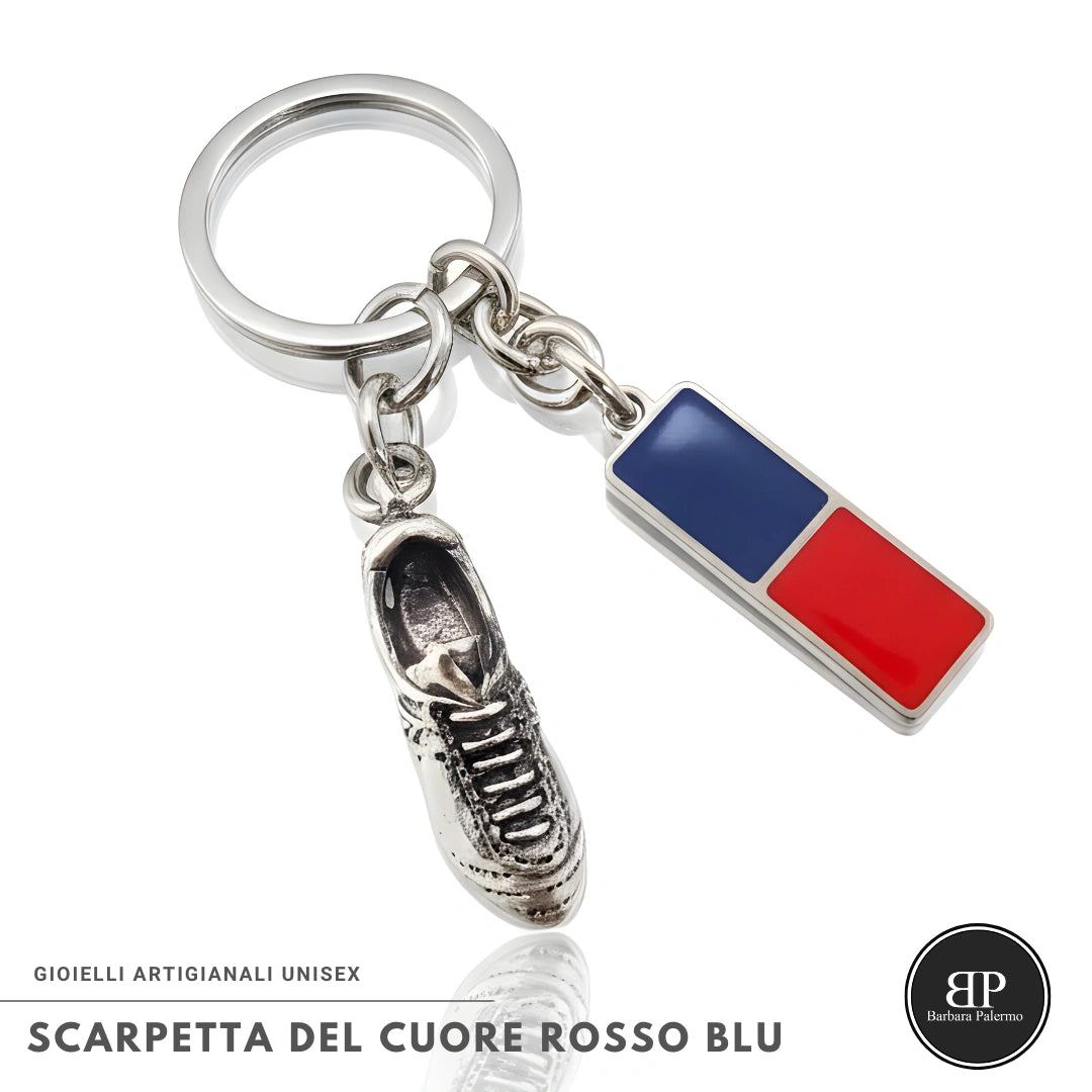 Scarpetta del Cuore Rosso Blu