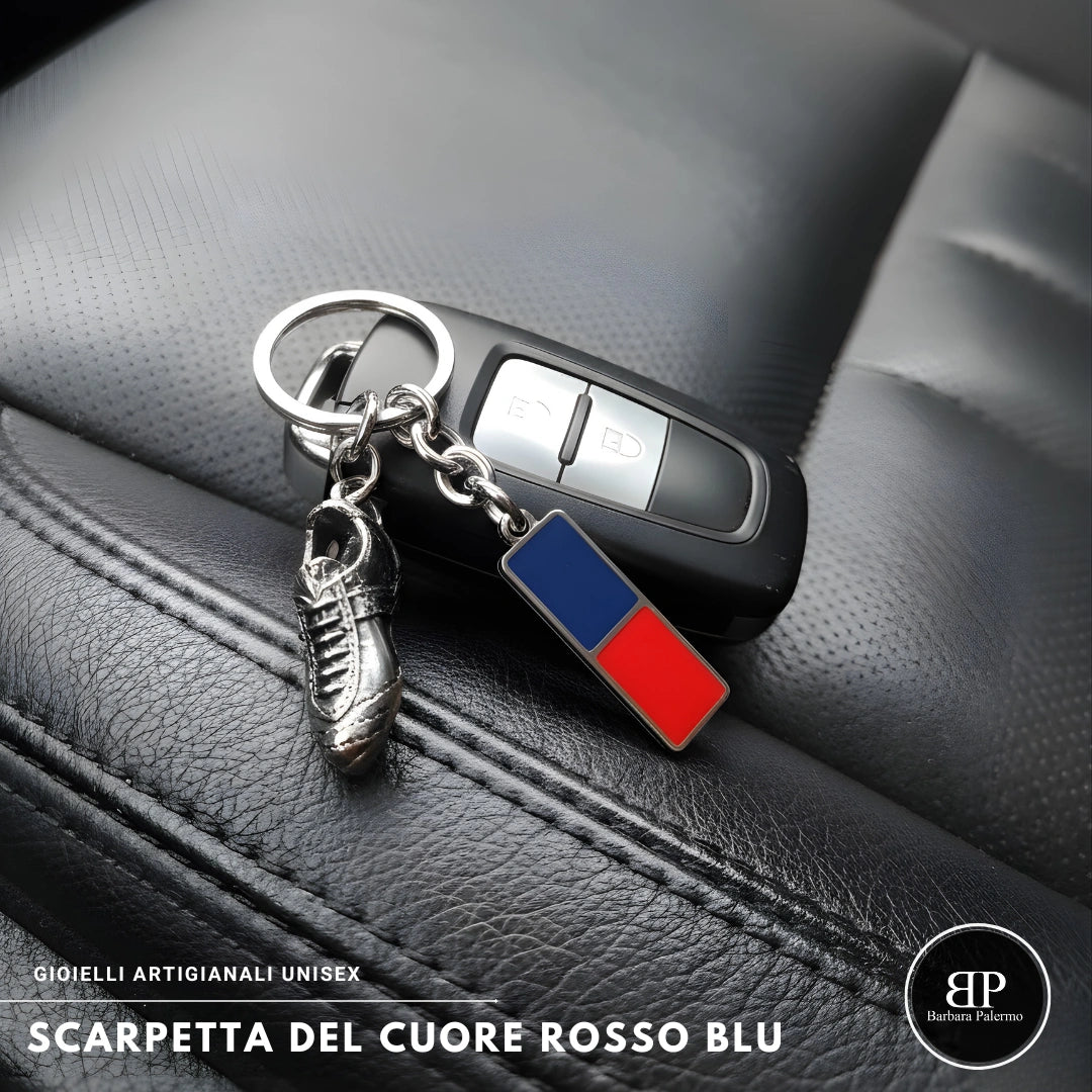 Scarpetta del Cuore Rosso Blu