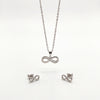 Set Collana e Orecchini Infinito in Acciaio 316L