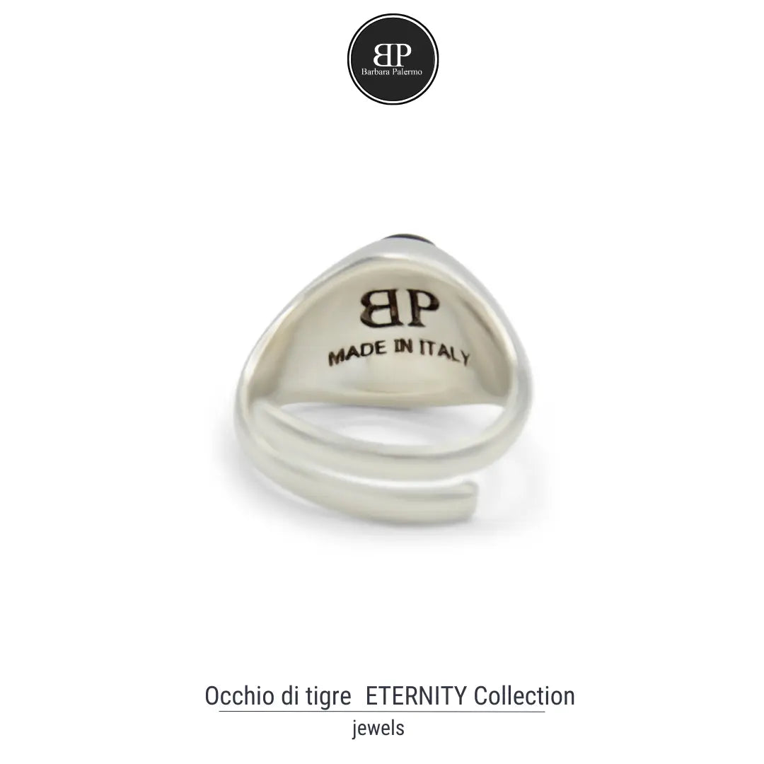 Anello Eternity con Pietra Occhio di Tigre – Potenza e Stile