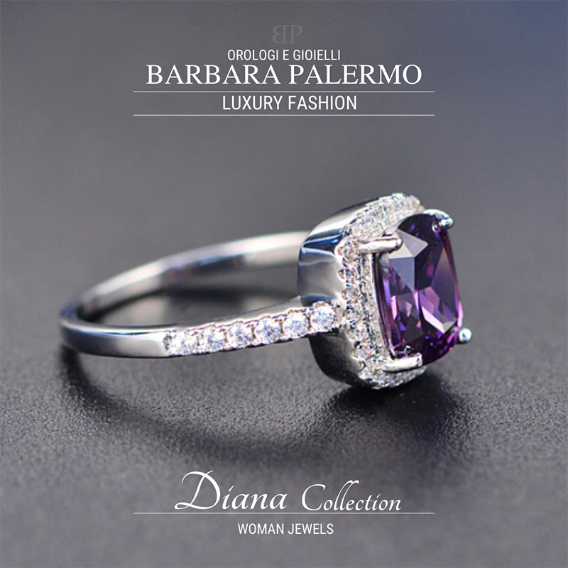 anello con zirocne viola color argento prezzo