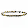 Bracciale nautico acciaio ed ematite Braid oro