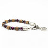 Bracciale Noce, Agata Fuxia ed Ematite Ocean Madagascar